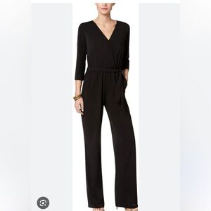 NY Collection Black‎ Jumpsuit with Wide-Leg Elegance